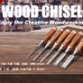 BRAND NEW 6pcs Wood Chisel Set for Woodworking CRV Steel with Walnut Handle in Wooden Premium Box Image 2