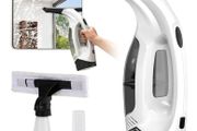 Window Vac Cleaner Kit, Electric Cordless Window Vacuum with 40min Battery Life, 28 cm Suction Nozzle &amp; 150 ml Water Tank, Suitable for Windows, Tiles and Mirrors (Black