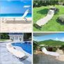 NEW SALE | Folding Sun Loungers Set of 2, Sunbed with Adjustable Backrest & Sunshade for Garden, Beach, Patio, Pool, Camp, Load 110 kg Image 3