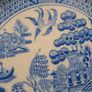 Antique Blue Willow pattern plate scalloped edge Image 9