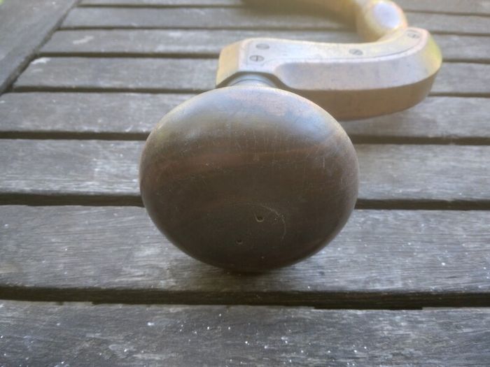 Antique Beech And Brass Brace