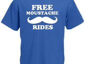 Free Moustache Rides  Mens funny rude t-shirts