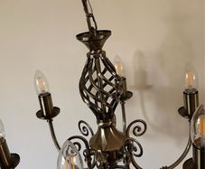 2 x brushed brass style  chandeliers