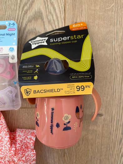 Mamas &papas dress, soothers and cup