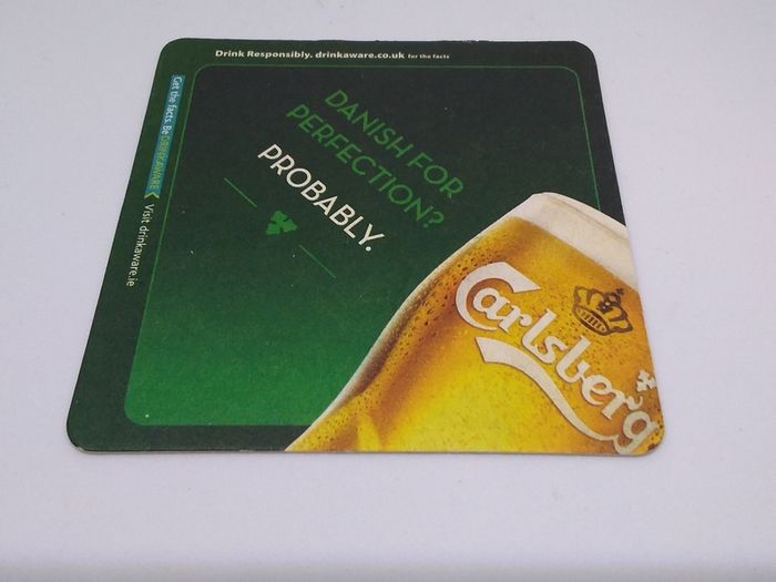 Carlsberg Lager : Probably - Beer Mat/Coaster