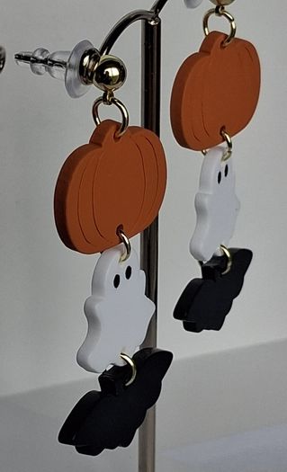 Spooky Trio Halloween Clay Earrings