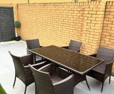 7 Pcs Rattan Dining Set
