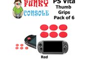 PS Vita 1000 2000 Silicone Analog Thumb Stick Grips Caps Red PSP Red