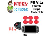 main image for ad PS Vita 1000 2000 Silicone Analog Thumb Stick Grips Caps Red PSP Red