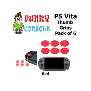 PS Vita 1000 2000 Silicone Analog Thumb Stick Grips Caps Red PSP Red