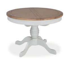 110cm-145cm Grey Extendable Round Dining Table