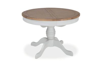 110cm-145cm Grey Extendable Round Dining Table