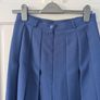 Vintage 1980/90s Wool Mix Blue Maxi Skirt Size 12 Image 4