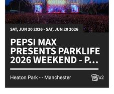 Parklife 2026 weekend tickets