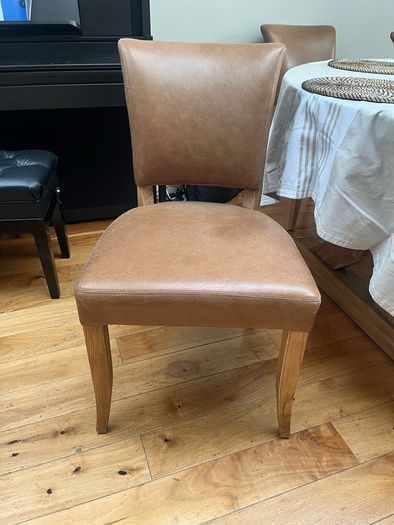 Leather dining chairs