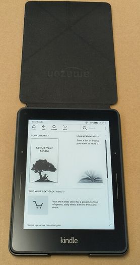 Amazon Kindle Voyage 7th Generation 6" 4GB Wi-Fi Black eBook Reader With Original Case Cover/ Used