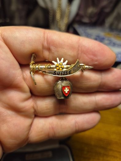Vintage Swiss Brooch. Switzerland.