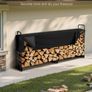 2.4m Firewood Rack with Waterproof Cover Image 2