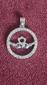 Glencara Silver Claddagh Pendant