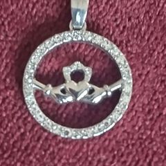 Glencara Silver Claddagh Pendant