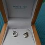 925 Sterling Silver White Ice Earrings Diamond Earrings 2g Image 3