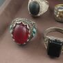15 Antique Brass Rings Mixed Vintage Collectible Jewelry Lot Image 6