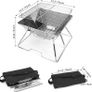 Collapsible Campfire Grill Camping Fire Pit, 304 Stainless Steel Grill Gate, Heavy Duty Portable Camping Grill with Carrying Bag, M Image 3