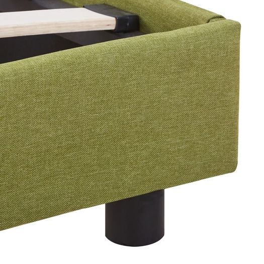 Bed Frame Green Fabric 150x200 cm