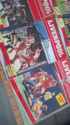Vintage Liverpool FC programmes x12