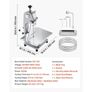 Commercial Electric Meat Bandsaw, 650W Stainless Steel Countertop Meat Sawing Machine, Workbench 315 x 460 mm, 110 mm Max Cutting Thickness, Frozen Fish Cutter for Rib Pork Beef Image 5