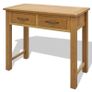 Dressing Table with Stool Solid Oak Wood Image 4