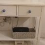 White 2 Drawer Console Table Image 3