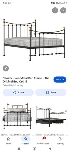 Bed frame cast iron