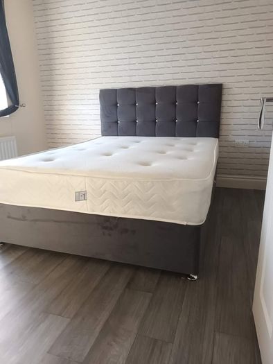 Small Double and standard double bed with headboard and mattress