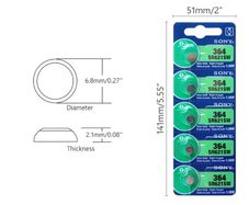 Sony SR621SW AG1 364 LR621 Button Cell Batteries 5PCS