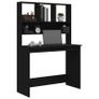 Desk with Shelves Black 102x45x148 cm Image 4
