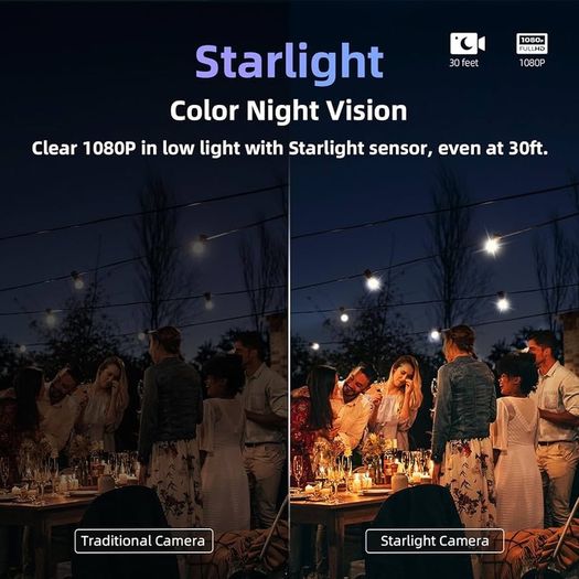 Wireless Security Camera Outdoor, 1080P WiFi CCTV For Home Security, With Rechargeable Battery, Colorful Night Vision, Remote Access, PIR Motion Detection, 2-Way Audio, Alexa