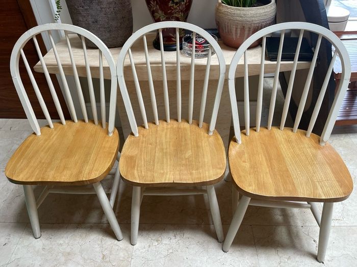 6 x Gorgeous Sturdy Wooden Kitchen Dining Chairs - Can Deliver