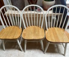 6 x Gorgeous Sturdy Wooden Kitchen Dining Chairs - Can Deliver