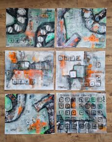 ArtH2O 2025 - The Binary Series - Good Byte Coding Abstract Set of 6