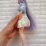 Barbie Extra #2 Curvy Asian Articulated doll Pink Purple Long Hair Used Please see photos Image 5