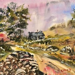Connemara abandoned watercolour