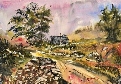 Connemara abandoned watercolour