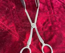 silver plated cake tongs