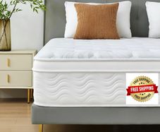 King Size Mattress 5FT Memory Foam, Pocket Sprungs Hybird Mattress with Dual Edges Support, Orthopaedic Mattresses Medium Firm for Pressure Relief, 10.2 Inch Deep, 150 x 200 x 26 cm