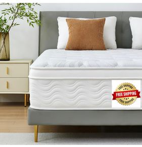 King Size Mattress 5FT Memory Foam, Pocket Sprungs Hybird Mattress with Dual Edges Support, Orthopaedic Mattresses Medium Firm for Pressure Relief, 10.2 Inch Deep, 150 x 200 x 26 cm