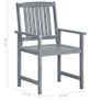 Garden Chairs 6 pcs Solid Acacia Wood Grey Image 8