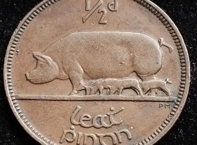 Ireland - 1933 - Half Penny - Sow - KM.2 - [2790]