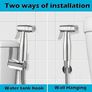 Portable Bidet Sprayer Kit - Stainless Steel Toilet Water Spray Bidet Attachment with Tap Diverter for Kitchen Sink Faucet or Bathroom Image 6