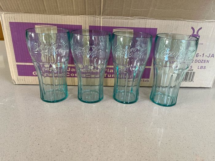 Coca Cola Plastic Glasses Set Of Four